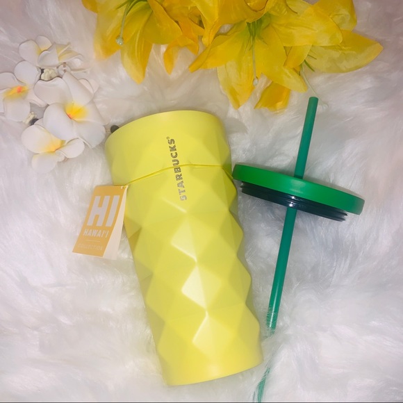 Starbucks Hawaii Pineapple Stainless Cup Steel Studded Tumbler 16oz Discontinued - Picture 8 of 15